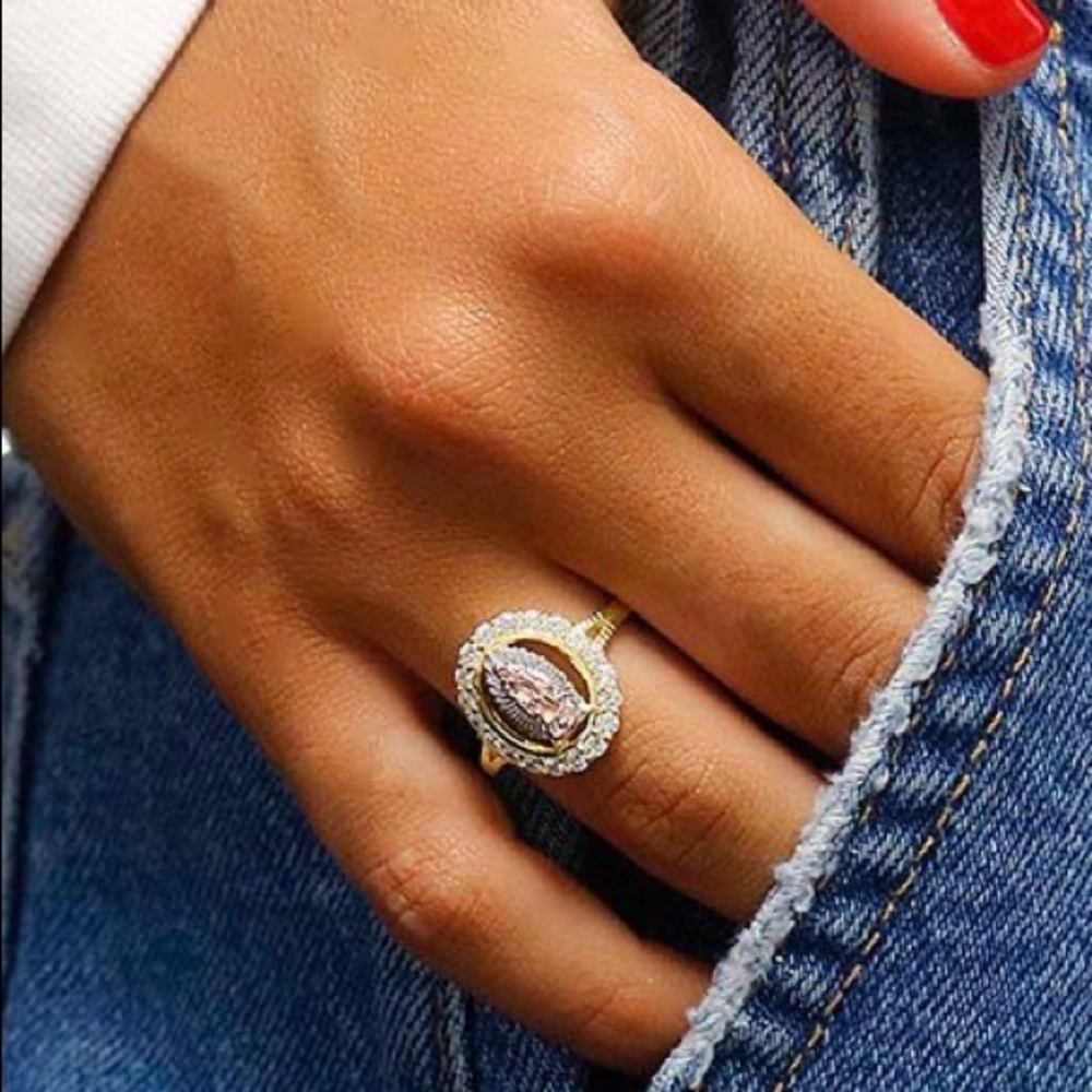 18k Gold Plated Virgin Mary w/ Swarovski® Crystals